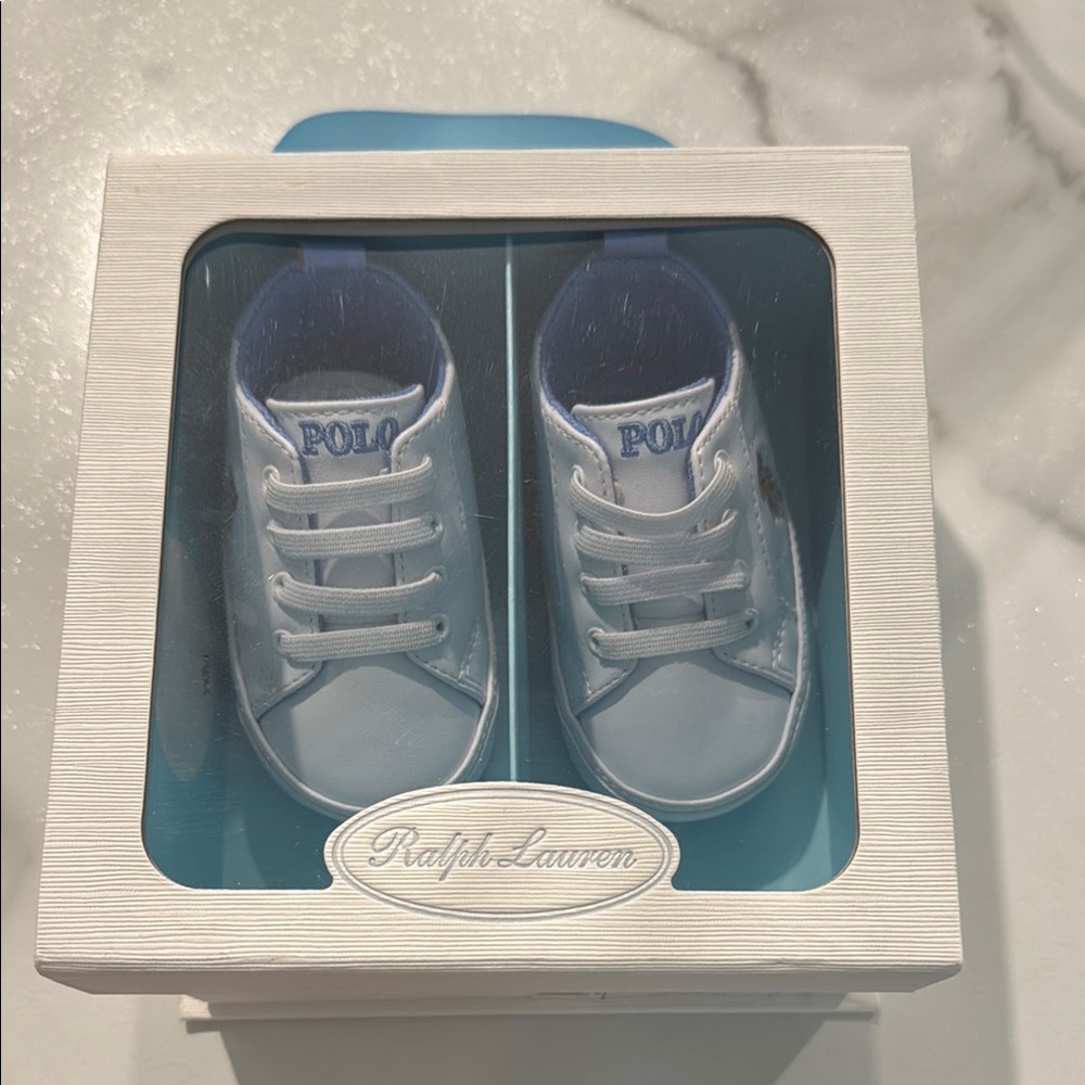 Polo by Ralph Lauren Blue and White Sneakers Classic Design